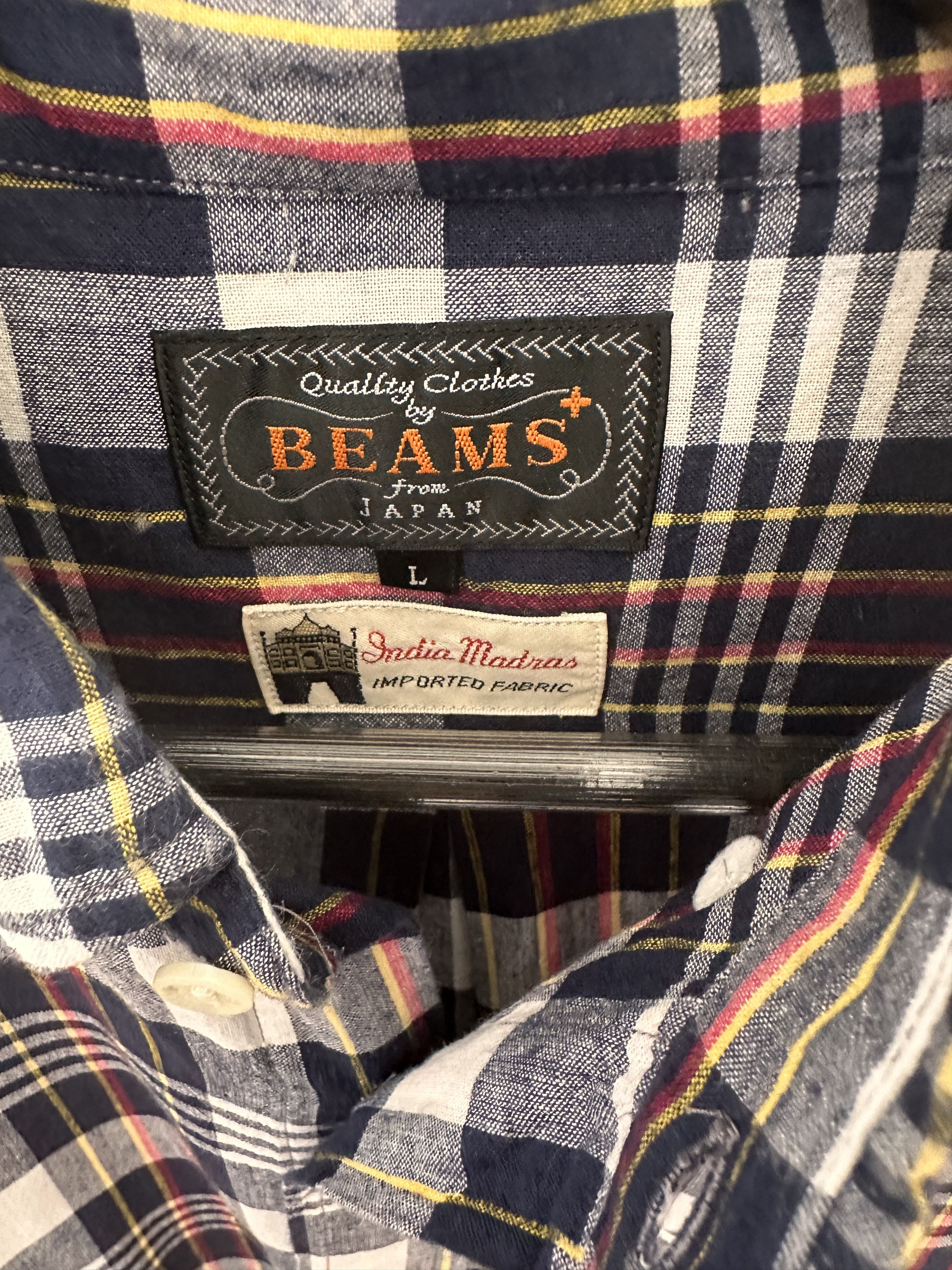 Beams Plus BEAMS Plus Madras Plaid Button-Down Shirt – India Fabric Size US L / EU 52-54 / 3 - 2 Thumbnail