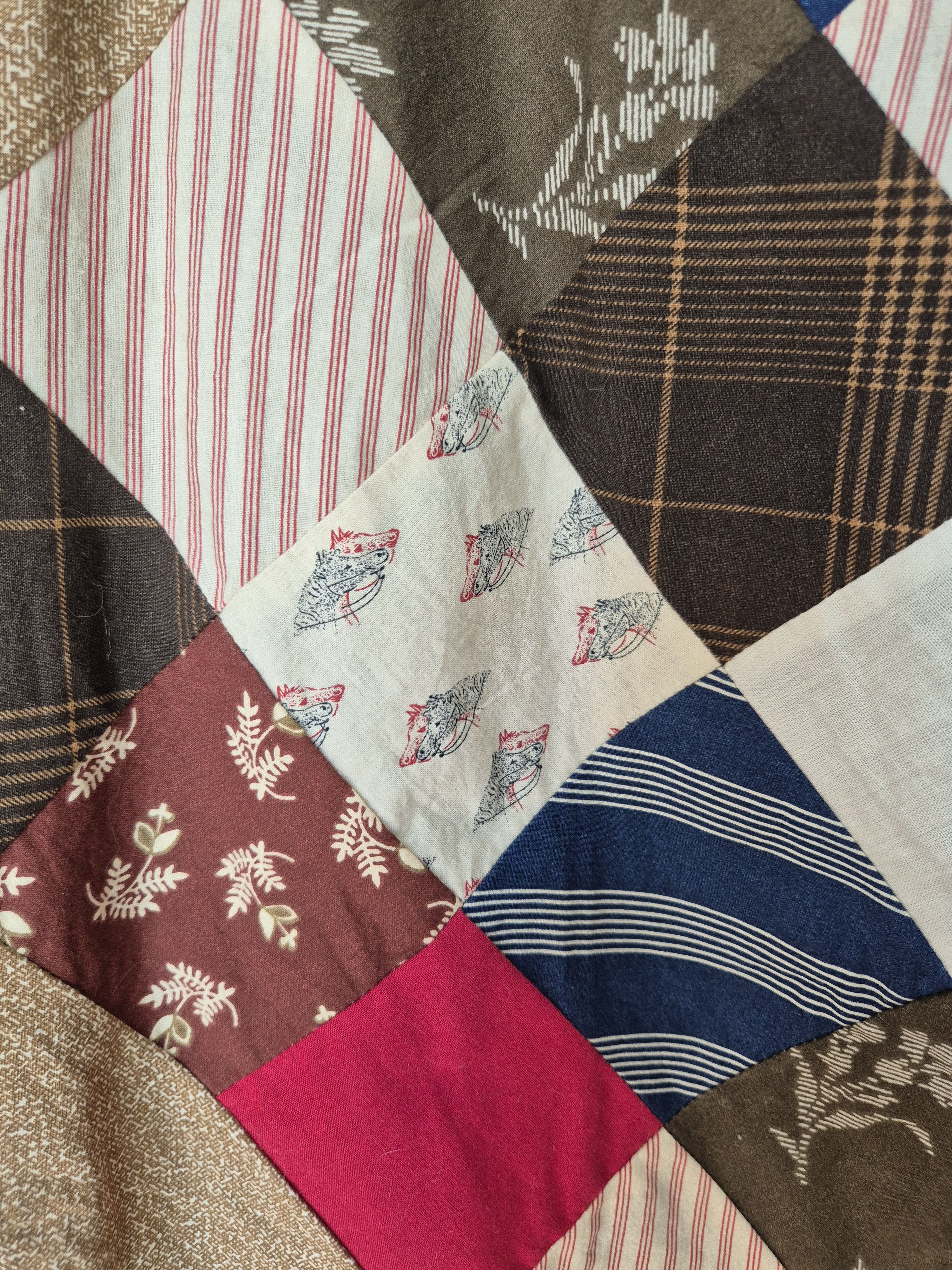 Bode Brown Pony Calico Quilt Shirt XS/S Size US S / EU 44-46 / 1 - 7 Thumbnail