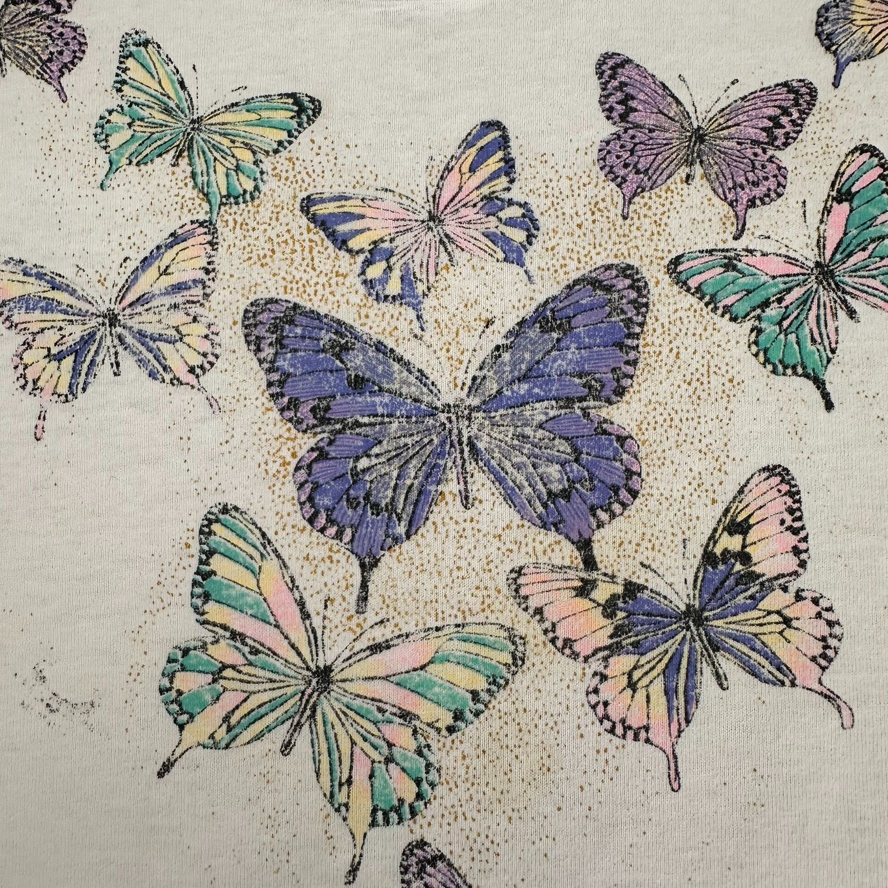 Fruit Of The Loom Vintage 90s Puerto Rico T-Shirt Cute Butterfly Nature Tee Size US M / EU 48-50 / 2 - 3 Thumbnail