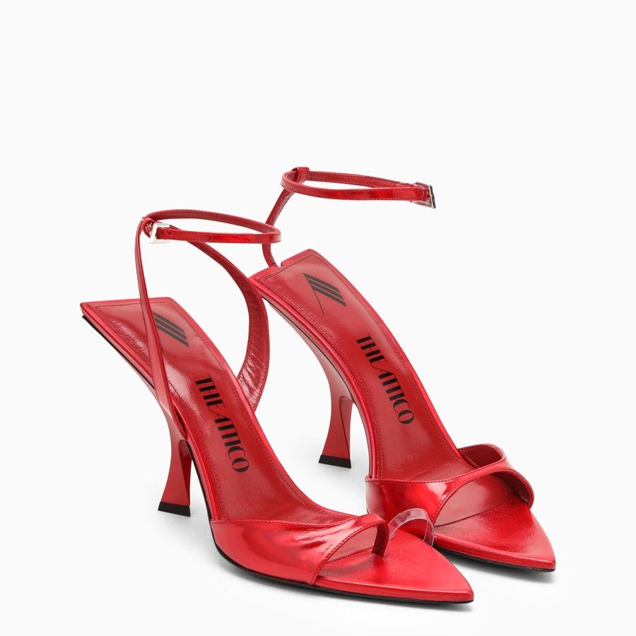 The Attico o1d2blof1024 GG Asymmetrical Sandal in Red Size US 6 / IT 36 - 2 Thumbnail