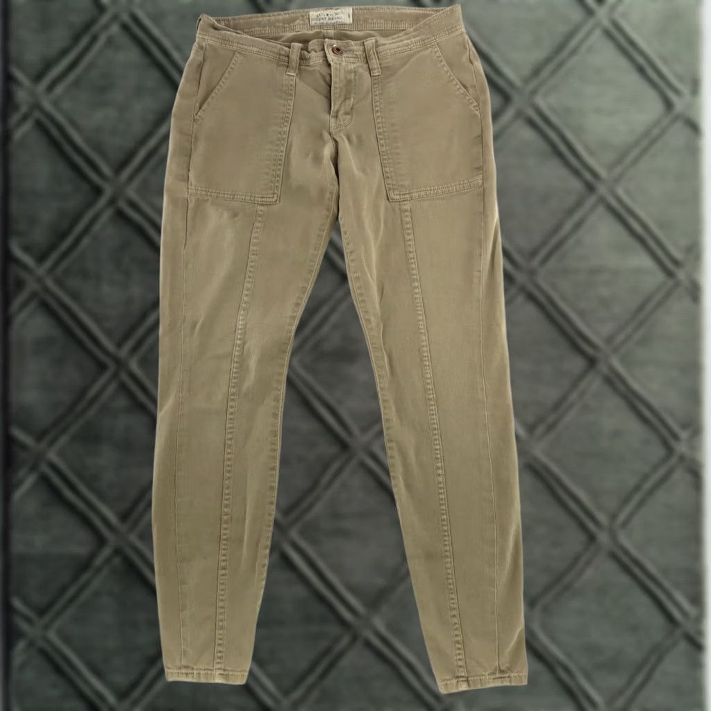 Lucky Brand Lucky Brand Women Pants Cargo Military Green Stretch Cotton Blend Size 4/27 Tapered Shoes: N/A Size 27" / US 4 / IT 40 - 1 Thumbnail
