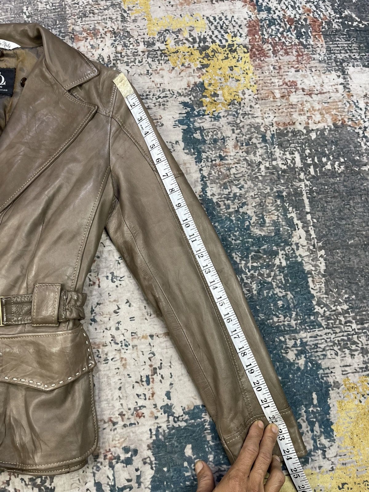 If Six Was Nine Sinéquanone Sheepskin Racoon Fur Belted Leather Jacket Size XS / US 0-2 / IT 36-38 - 12 Thumbnail