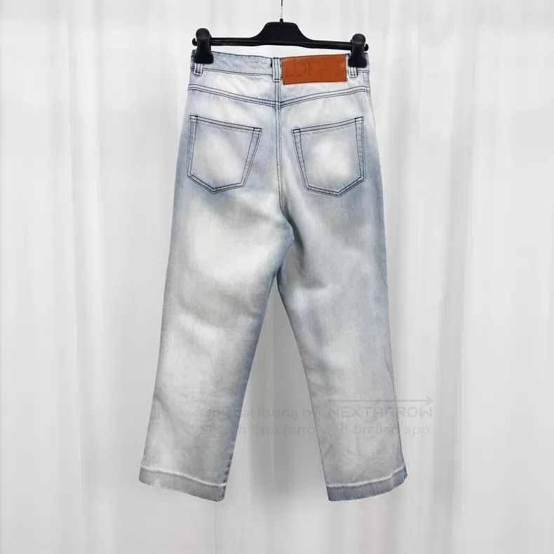 Loewe Loewe Washed Leather Patch Denim Jeans Size 42" / US 20 - 2 Thumbnail