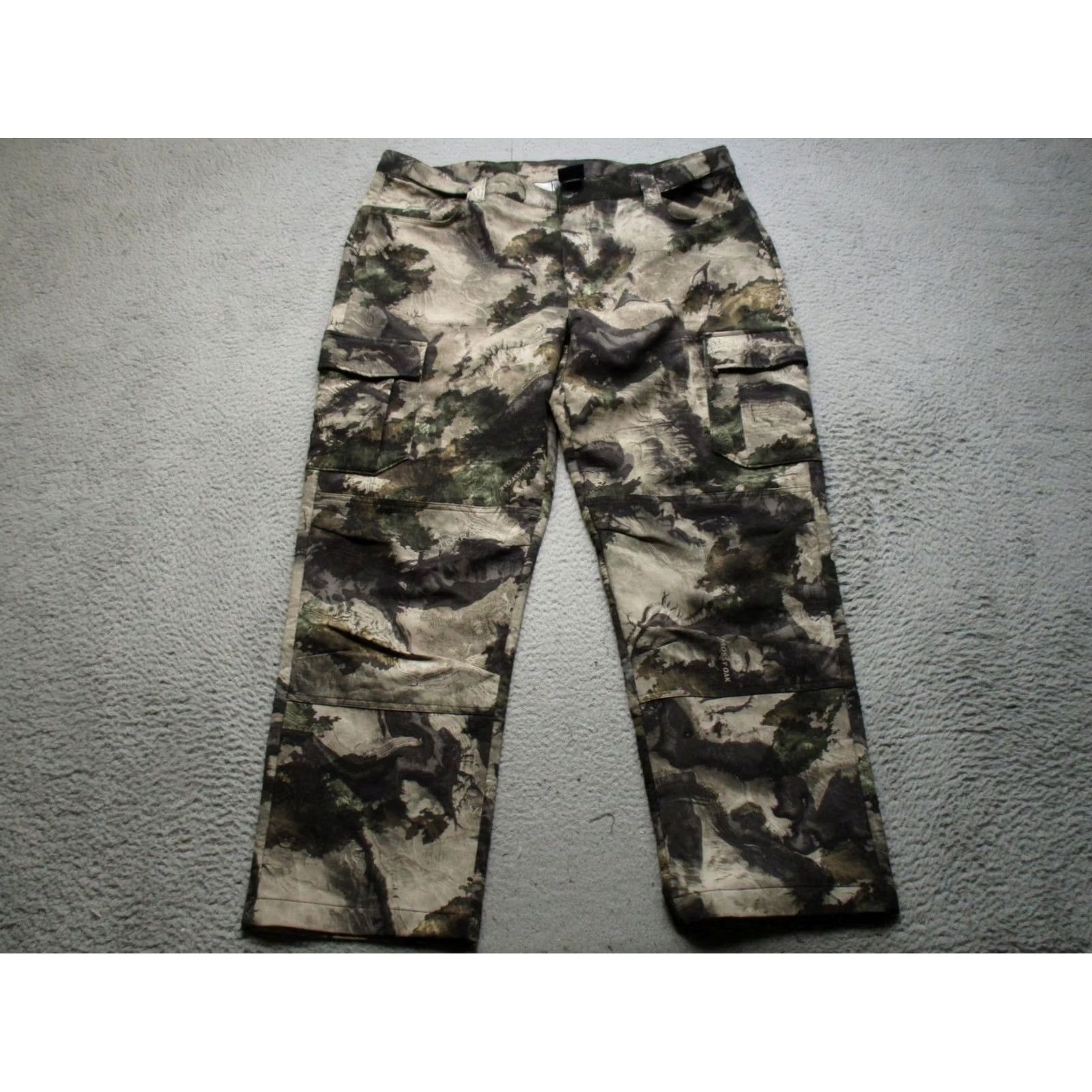 Vintage Mossy Oak Pants Mens XL Green Terra Camo Cargo Stretch Hunting Outdoor Workwear Size US 36 / EU 52 - 2 Thumbnail