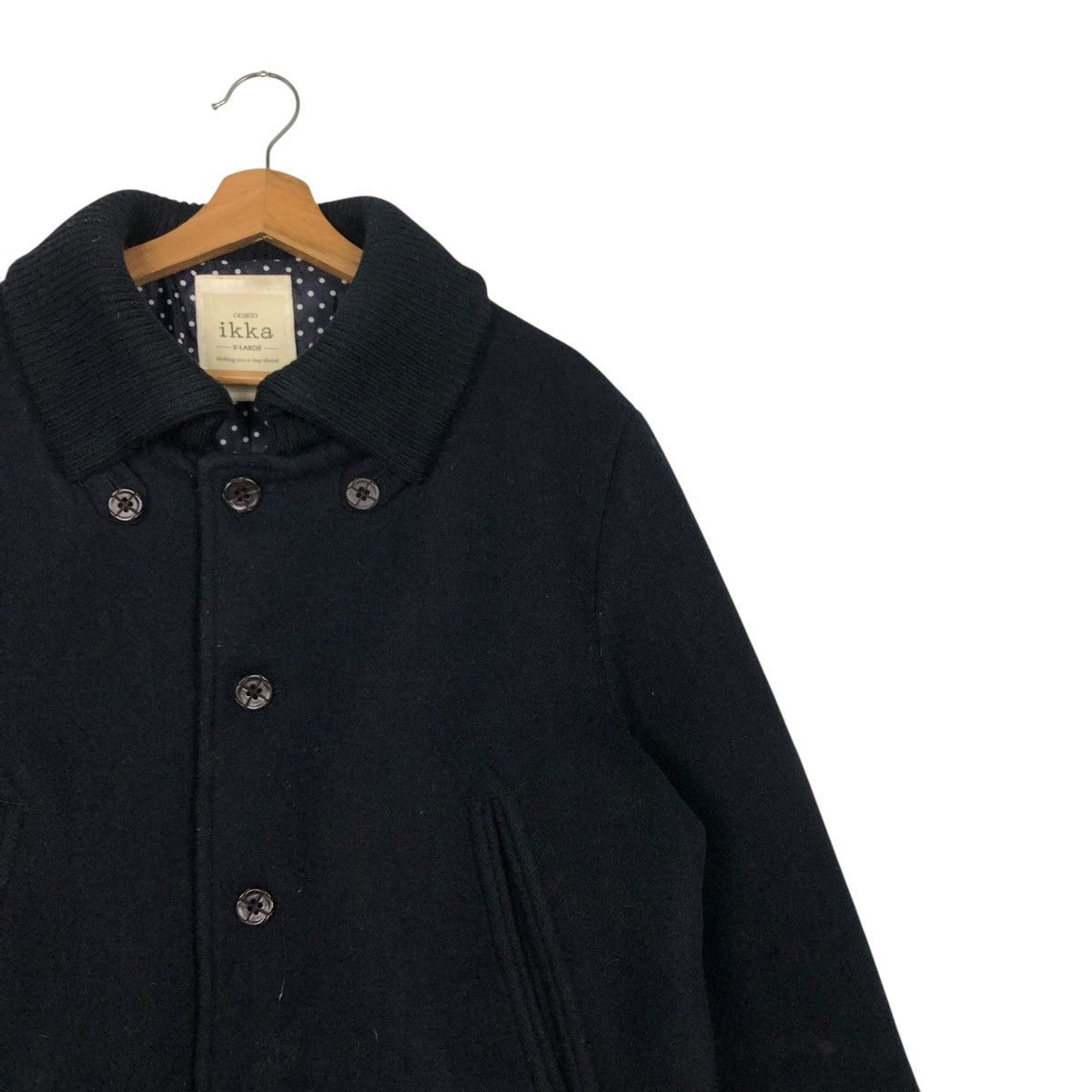 Japanese Brand 🔥VINTAGE WOOL CHORE JACKET DOUBLE COLLAR IKKA ISSEY MIYAKE Size US XL / EU 56 / 4 - 8 Thumbnail