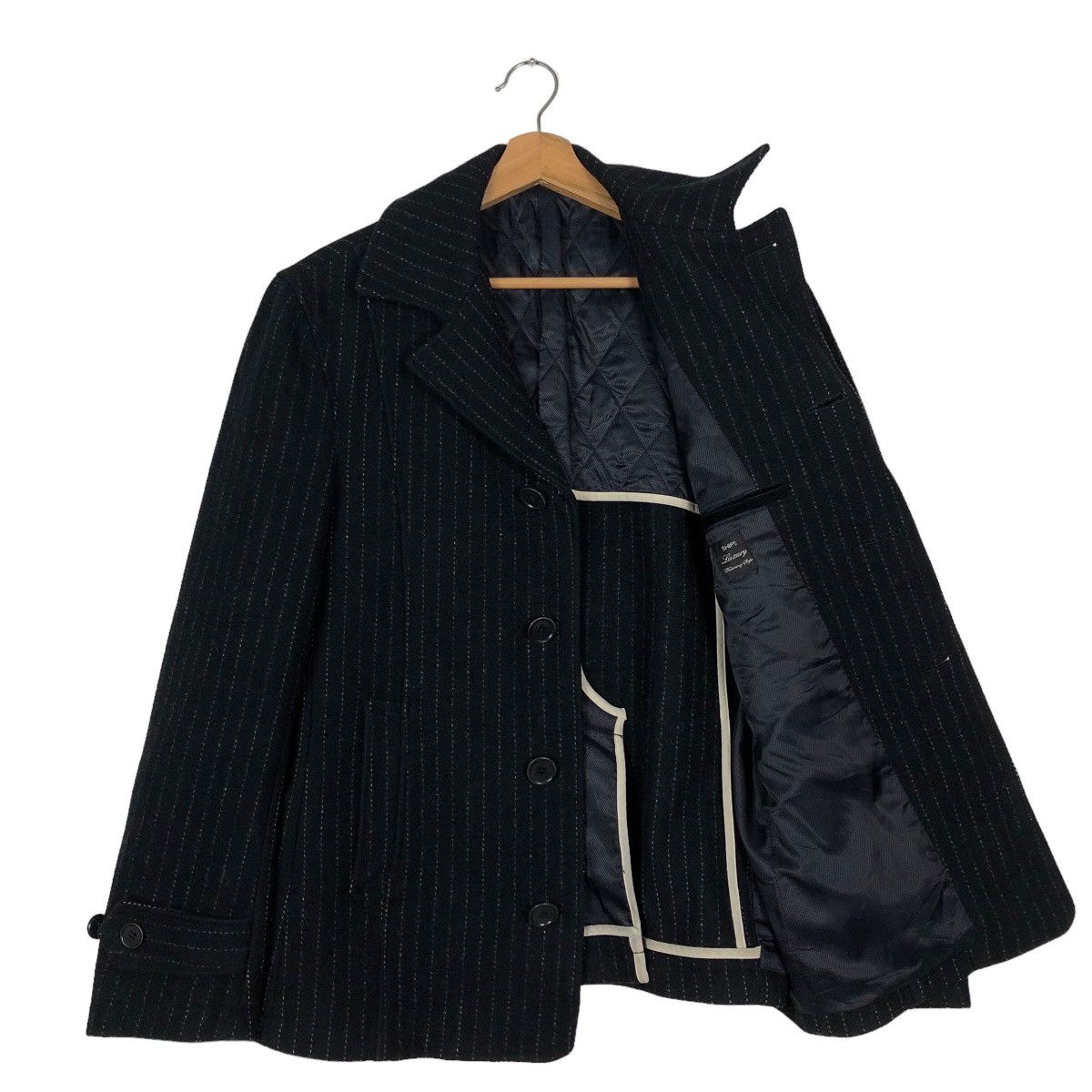 Japanese Brand 🔥90’s Double Breast Biker Jacket Ships Luxury Stripe Design Size US L / EU 52-54 / 3 - 8 Thumbnail