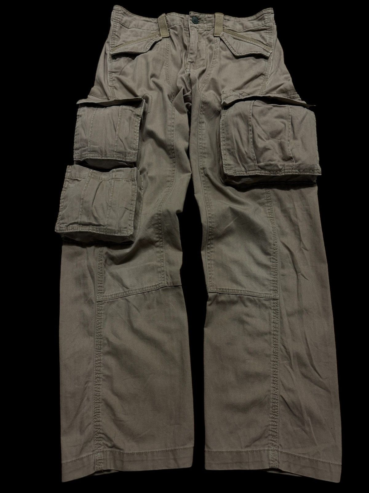 💥y2k Gap Double Knee Multipocket Rare 3D Cargo Pants Style