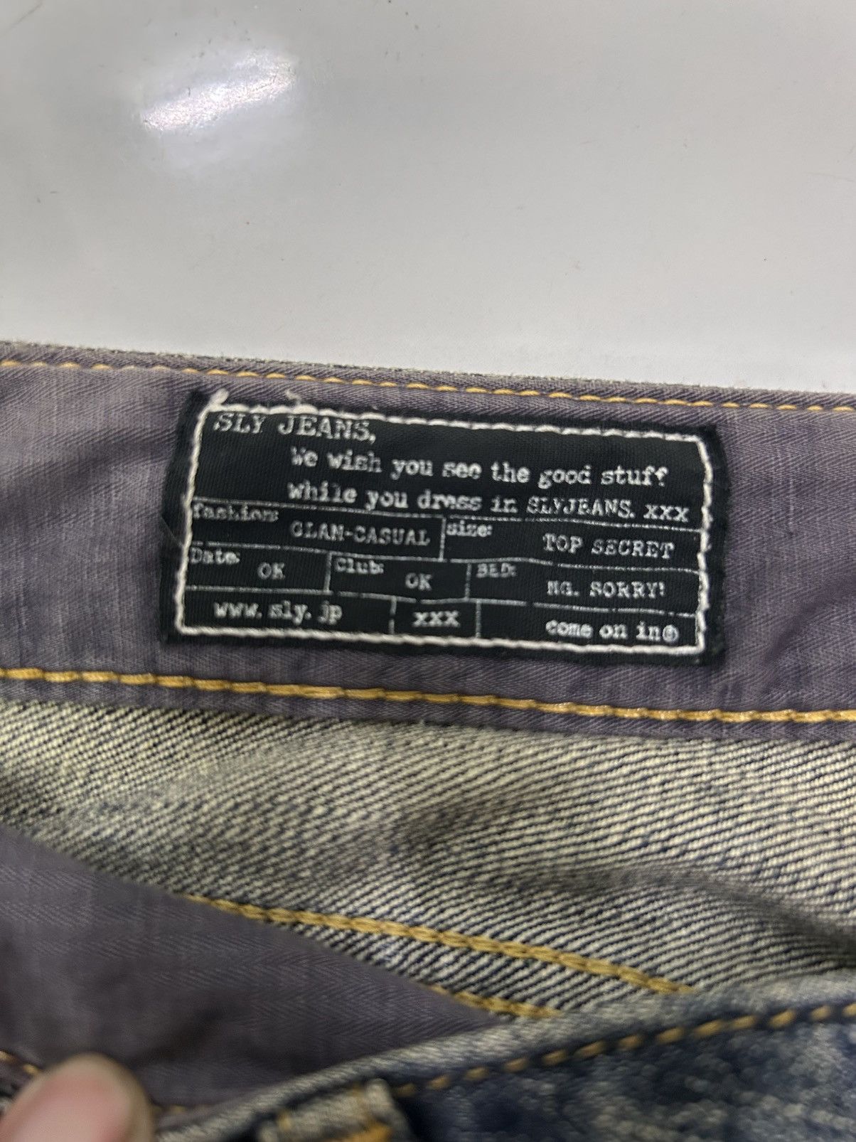 Japanese Brand × Vintage Vintage Japanese Sly Jeans Blue Wash Skinny Fit Denim Size US 30 / EU 46 - 7 Thumbnail
