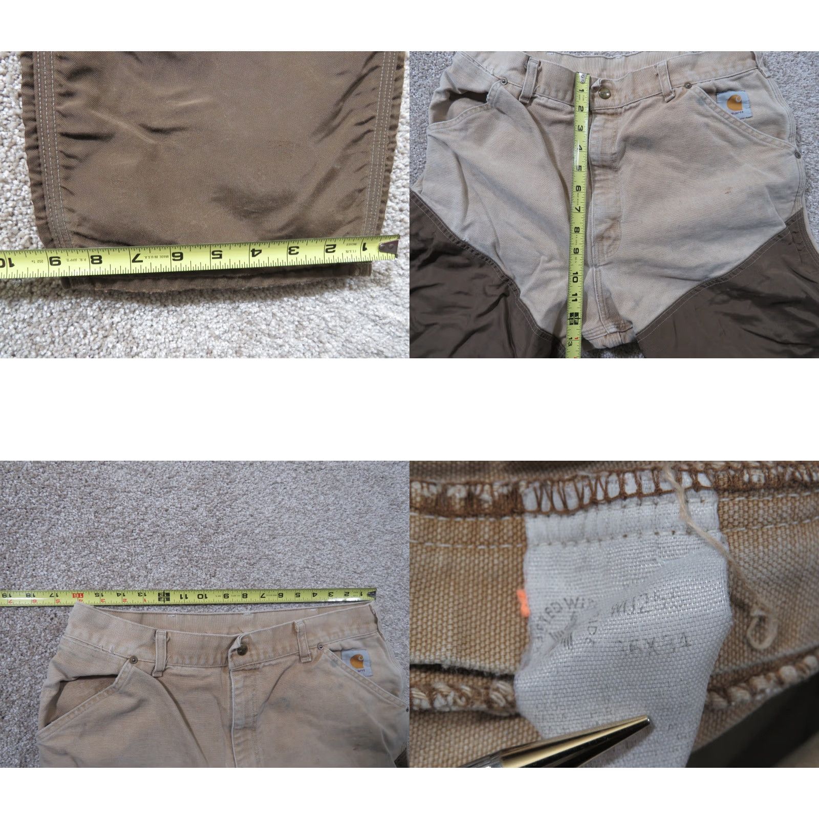 Carhartt VINTAGE Carhartt Union Upland Hunting Pants 32X32 Canvas Nylon Brown 90s Mens Regular Straight 5-Pocket Zip Closure Workwear Canvas Nylon Logo Accents Size US 32 / EU 48 - 8 Thumbnail