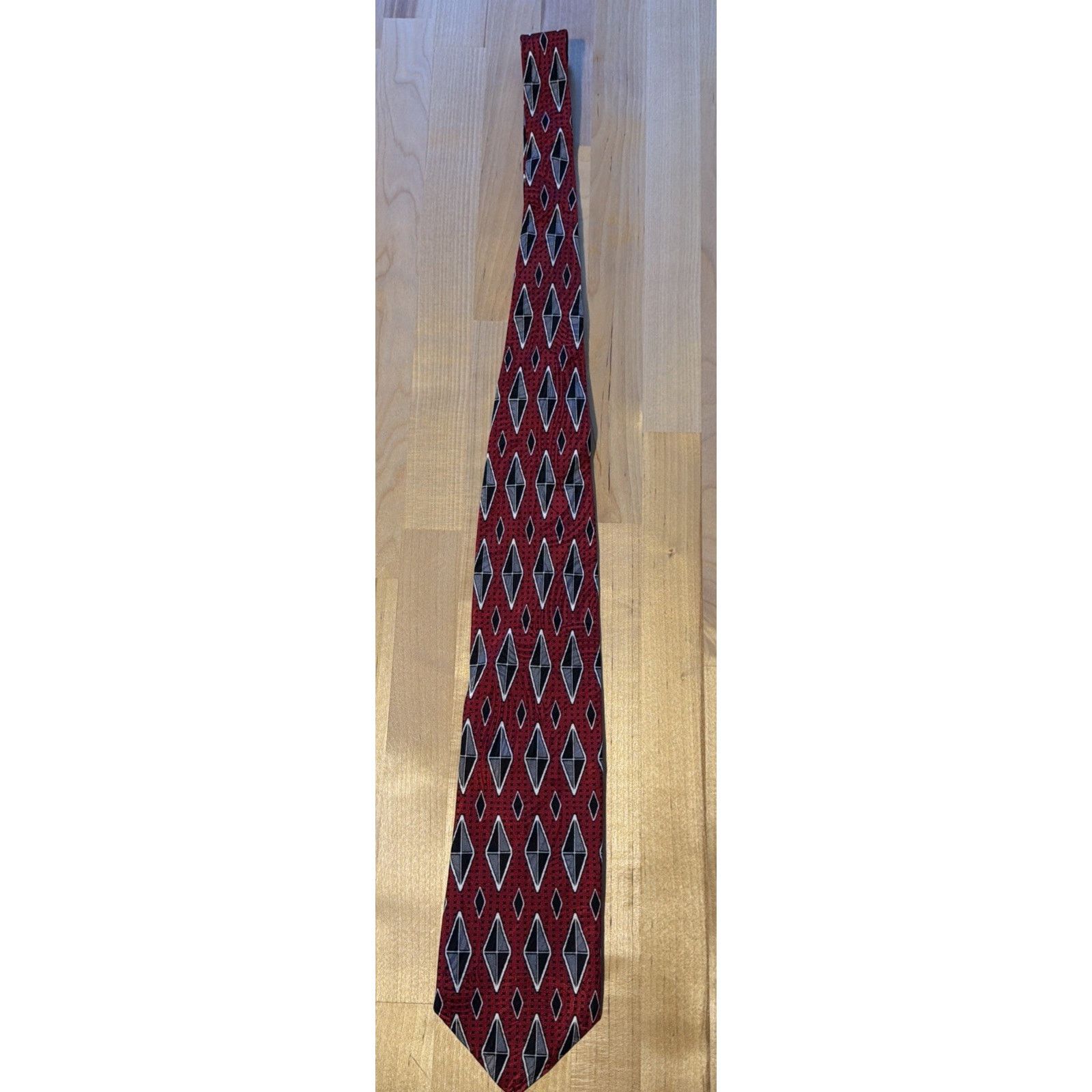 Moreschi Giorgio Moreschi London Red Gray Neck Tie 100% Silk Designer Size ONE SIZE - 1 Thumbnail