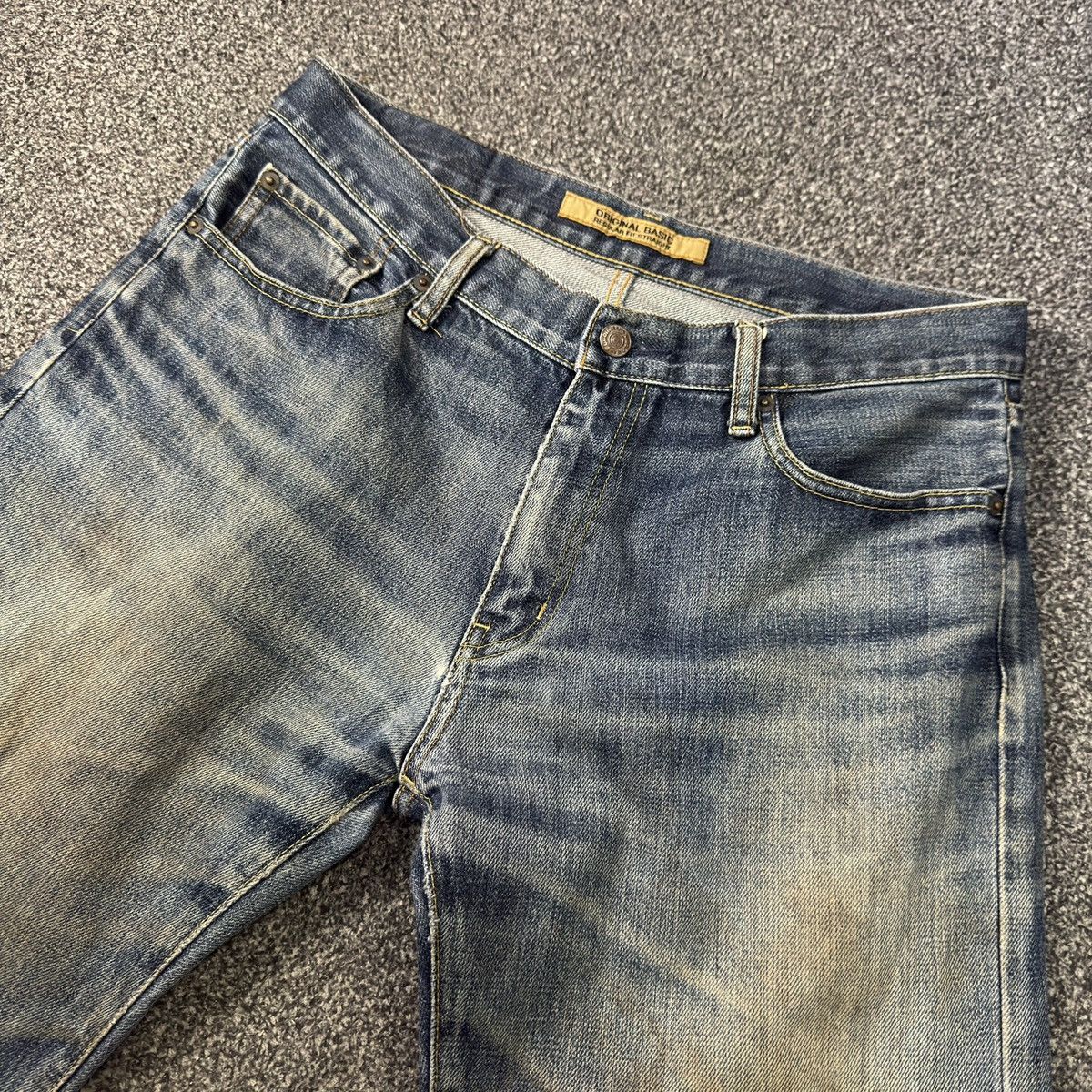 Undercover × Uniqlo 🔥🇯🇵 Japanese Vintage 90s Uniqlo S002 Regular Dirty Wash Denim Size US 33 - 3 Thumbnail