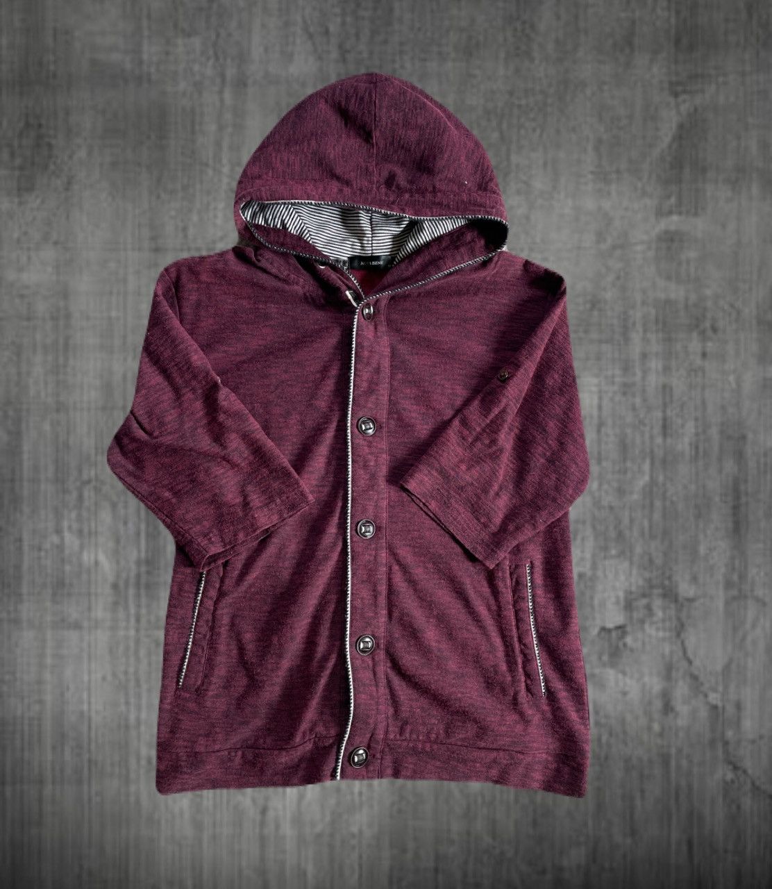 If Six Was Nine 2000s Japanese archive Vkei Slim-Fit Half Sleeve Hoodie Y2K Size US S / EU 44-46 / 1 - 1 Thumbnail