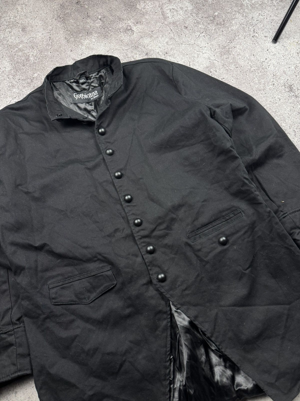 Japanese Brand Vintage Y2k Avant Garde Gothicana Black Punk Chain Jacket Size US XXL / EU 58 / 5 - 2 Thumbnail