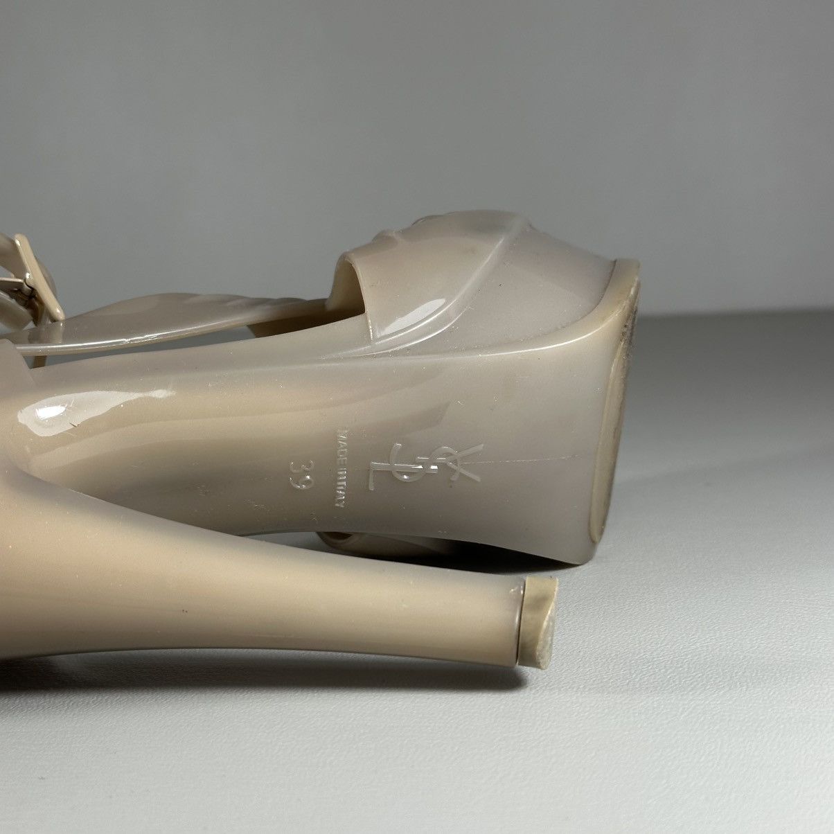 Yves Saint Laurent YSL Yves Saint Laurent Platform Heeled Rubber Sandals Size US 9 / IT 39 - 8 Thumbnail