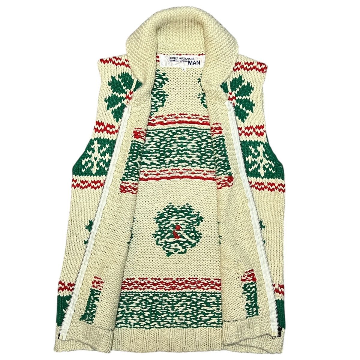 Junya Watanabe JUNYA WATANABE MAN Snow Pattern Cowichan Knit Vest Size US L / EU 52-54 / 3 - 4 Thumbnail