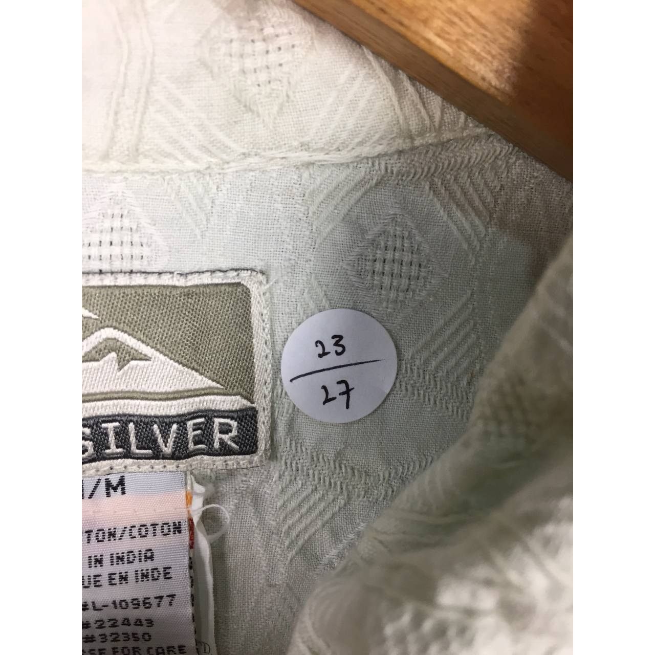Quiksilver Quiksilver Minimal Embossed Patterned Button Up Shirt Size US M / EU 48-50 / 2 - 14 Thumbnail