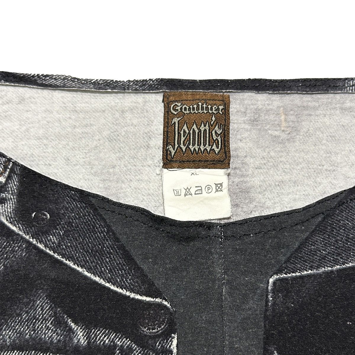 Jean Paul Gaultier Jean Paul Gaultier SS1997 Trompe L’oeil Denim Print Top Size US XL / EU 56 / 4 - 5 Thumbnail