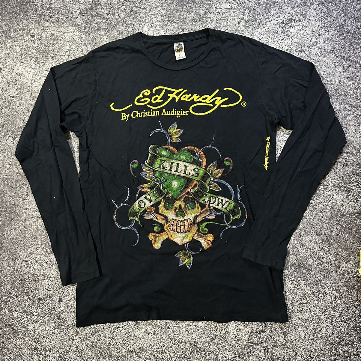 Vintage Ed Hardy By Christian Audigier Kills Long Sleeve Y2K