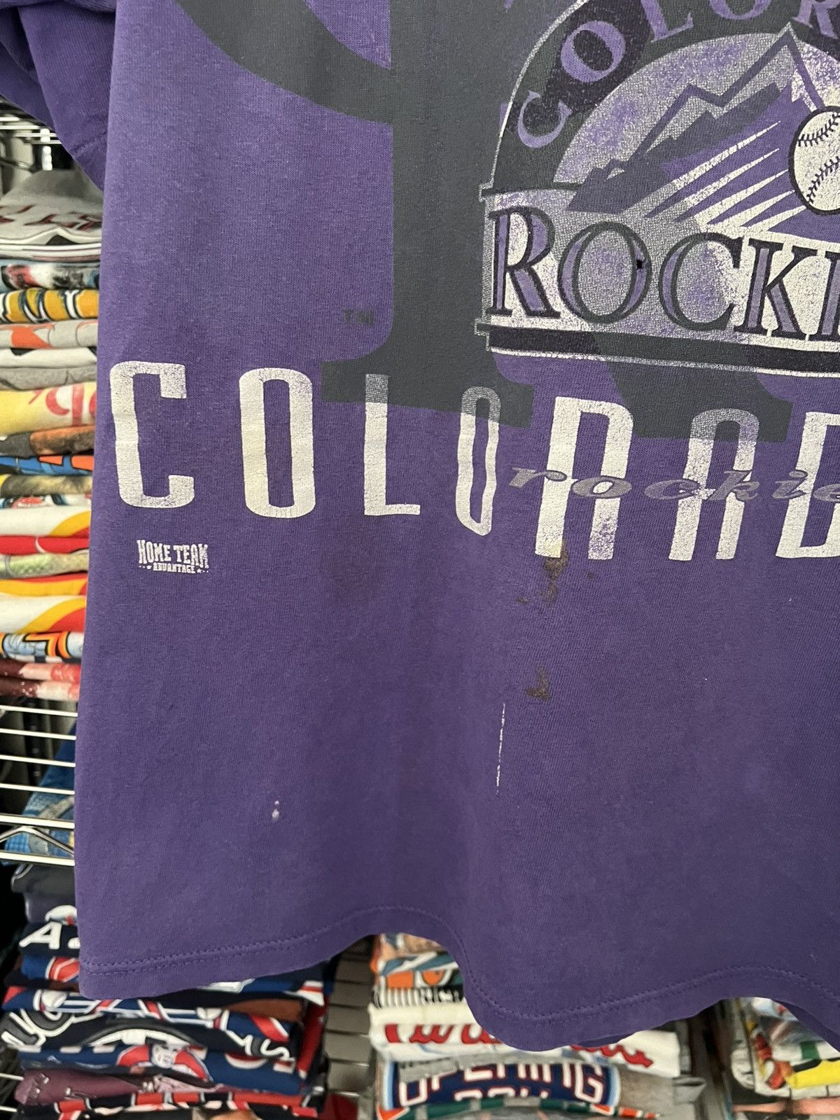 MLB 90s Colorado Rockies Home Team Tee Single Stitch Size US L / EU 52-54 / 3 - 6 Thumbnail