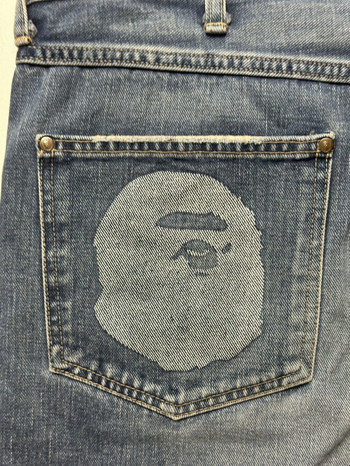 Bape Vintage Bape Head Selvedge Jorts Size US 36 / EU 52 - 3 Thumbnail