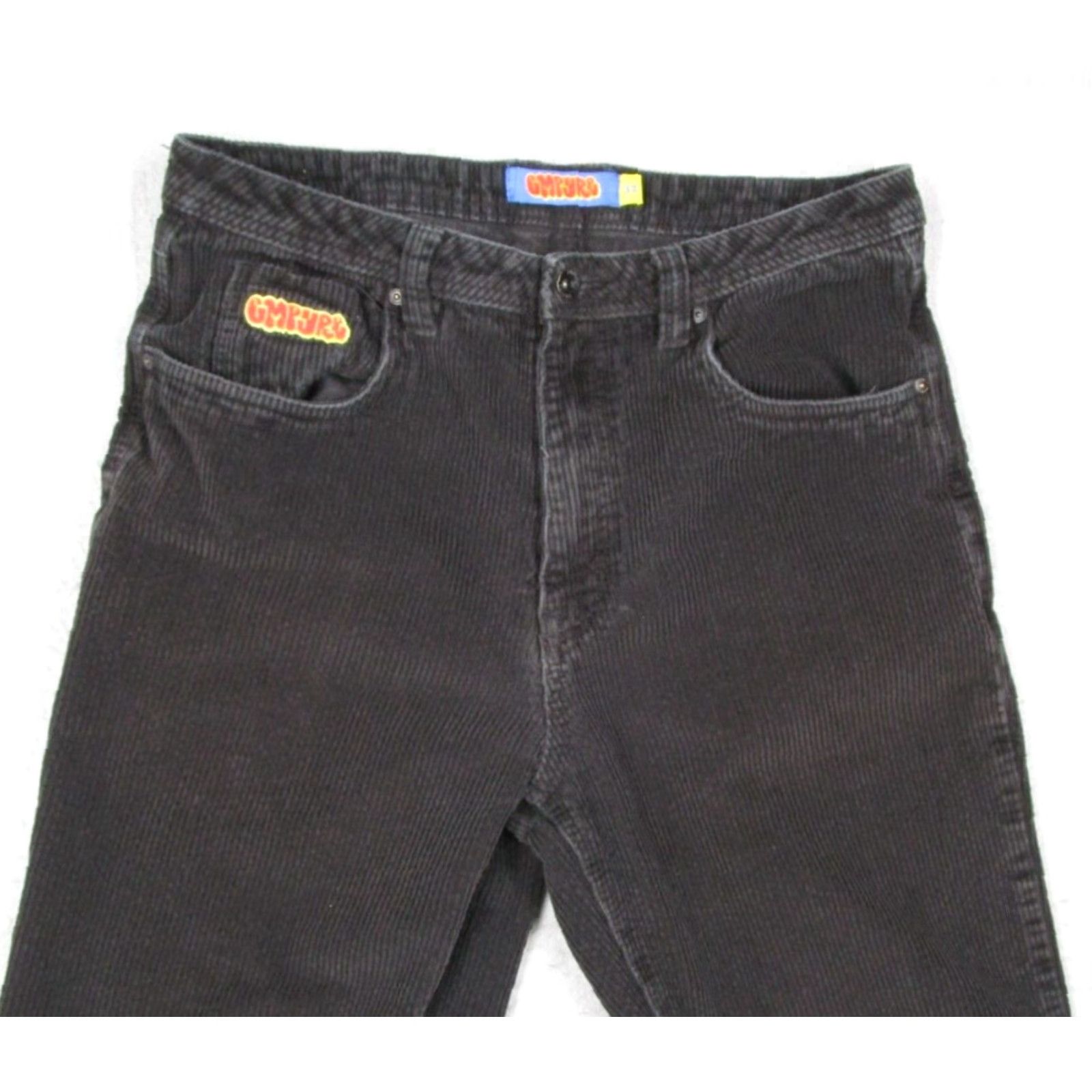 Empyre Empyre Mens Relaxed Fit Corduroy Chinos Black 32x27 Size US 32 / EU 48 - 2 Thumbnail