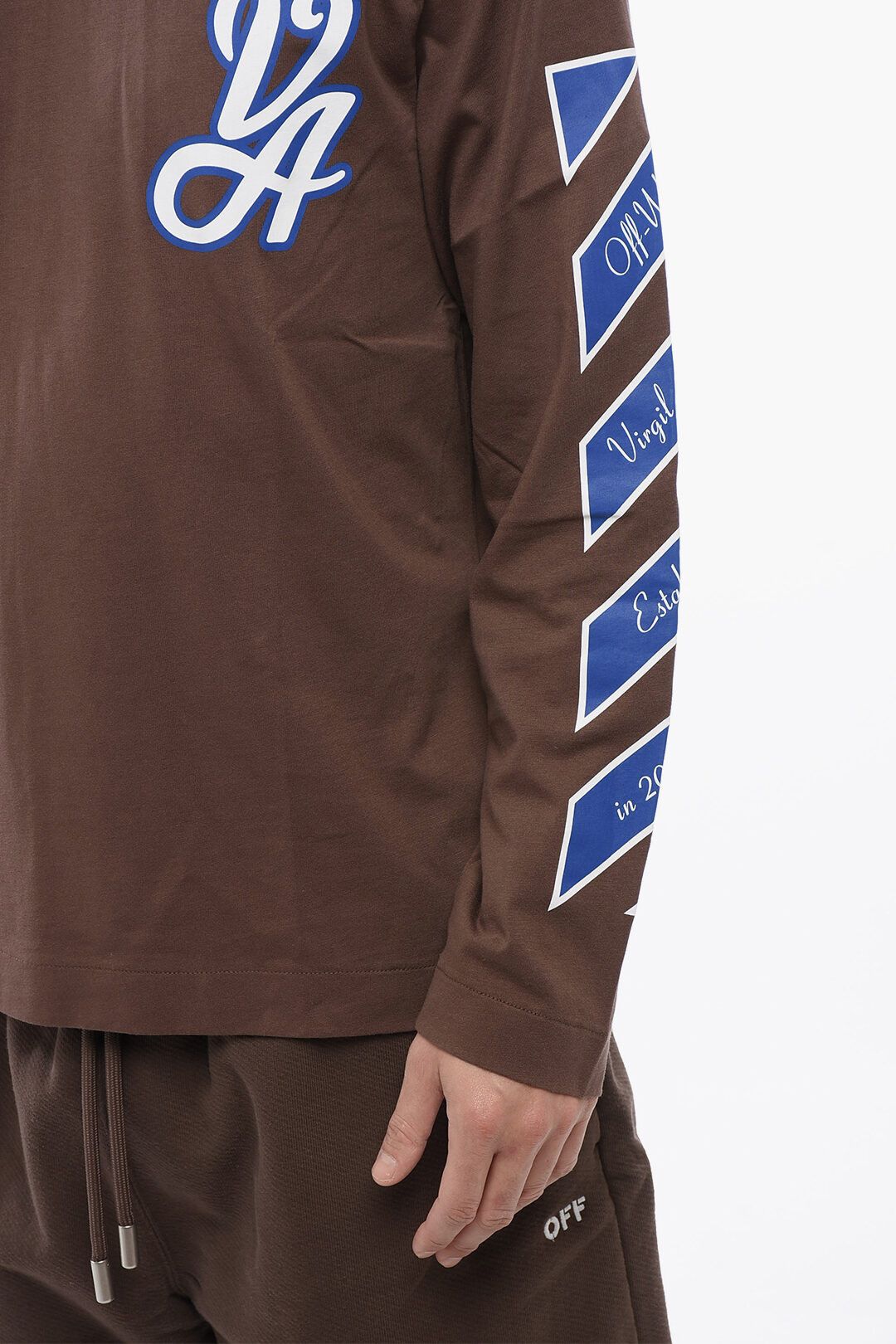 Off-White og1mm1025 Printed Rain Drum T-Shirt in Brown Size US S / EU 44-46 / 1 - 3 Thumbnail