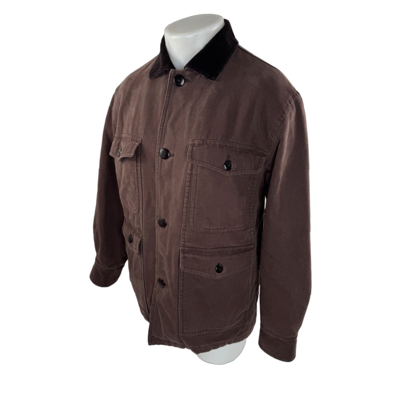 Brooks Brothers BROOKS BROTHERS Cotton Canvas Full Zip Ranch Work Chore Jacket S Brown Mens Jacket Size US S / EU 44-46 / 1 - 1 Thumbnail