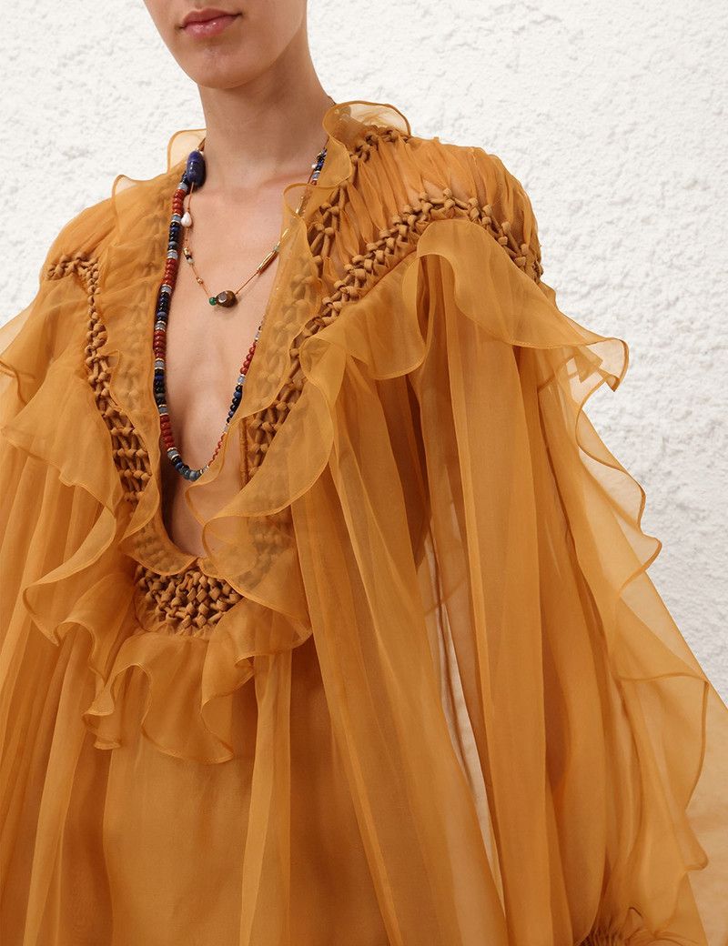 Zimmermann oc11z0226 Balance Braided Gown In Tan Size M / US 6-8 / IT 42-44 - 5 Thumbnail