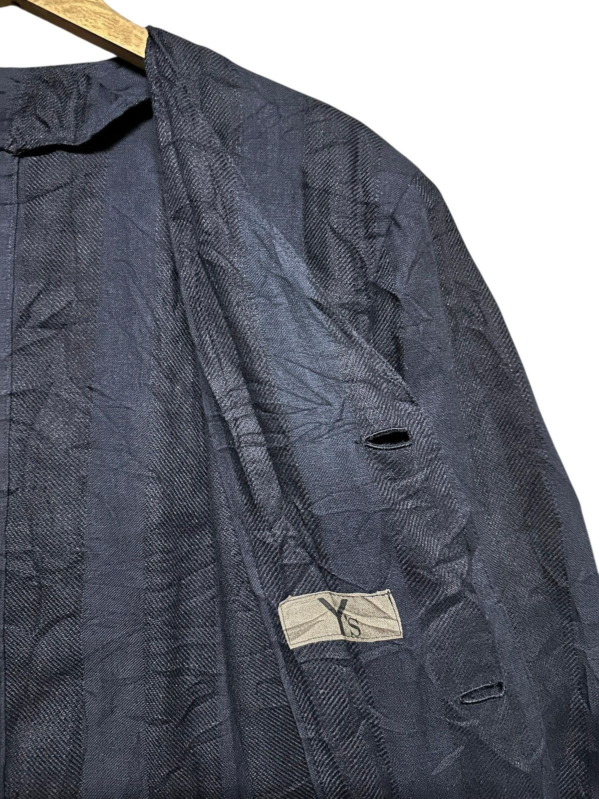 Yohji Yamamoto Vtg🔥Y’s Yohji Yamamoto Striped Cotton Linen Buttoned Jacket Size US L / EU 52-54 / 3 - 8 Thumbnail