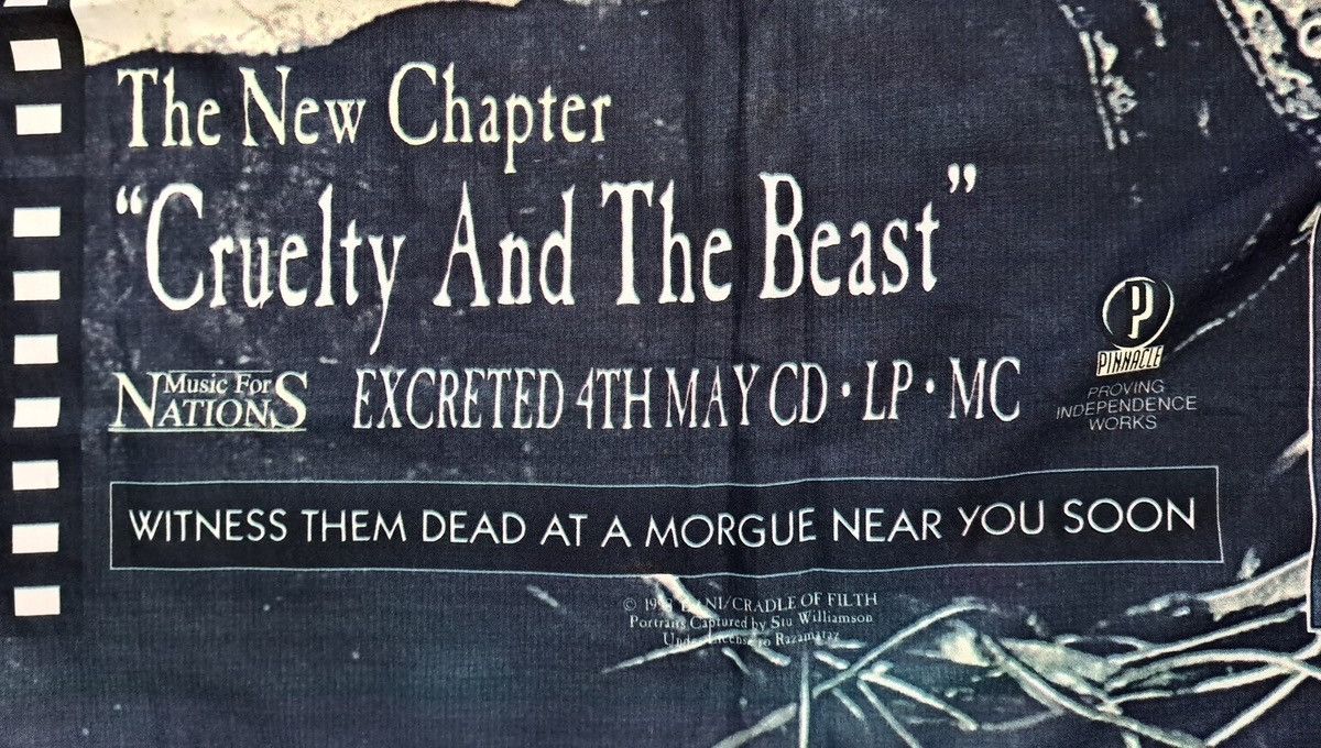 Band Tees × Vintage CRADLE OF FILTH x CRUELTY AND THE BEAST x Flag 1998 Size ONE SIZE - 3 Thumbnail