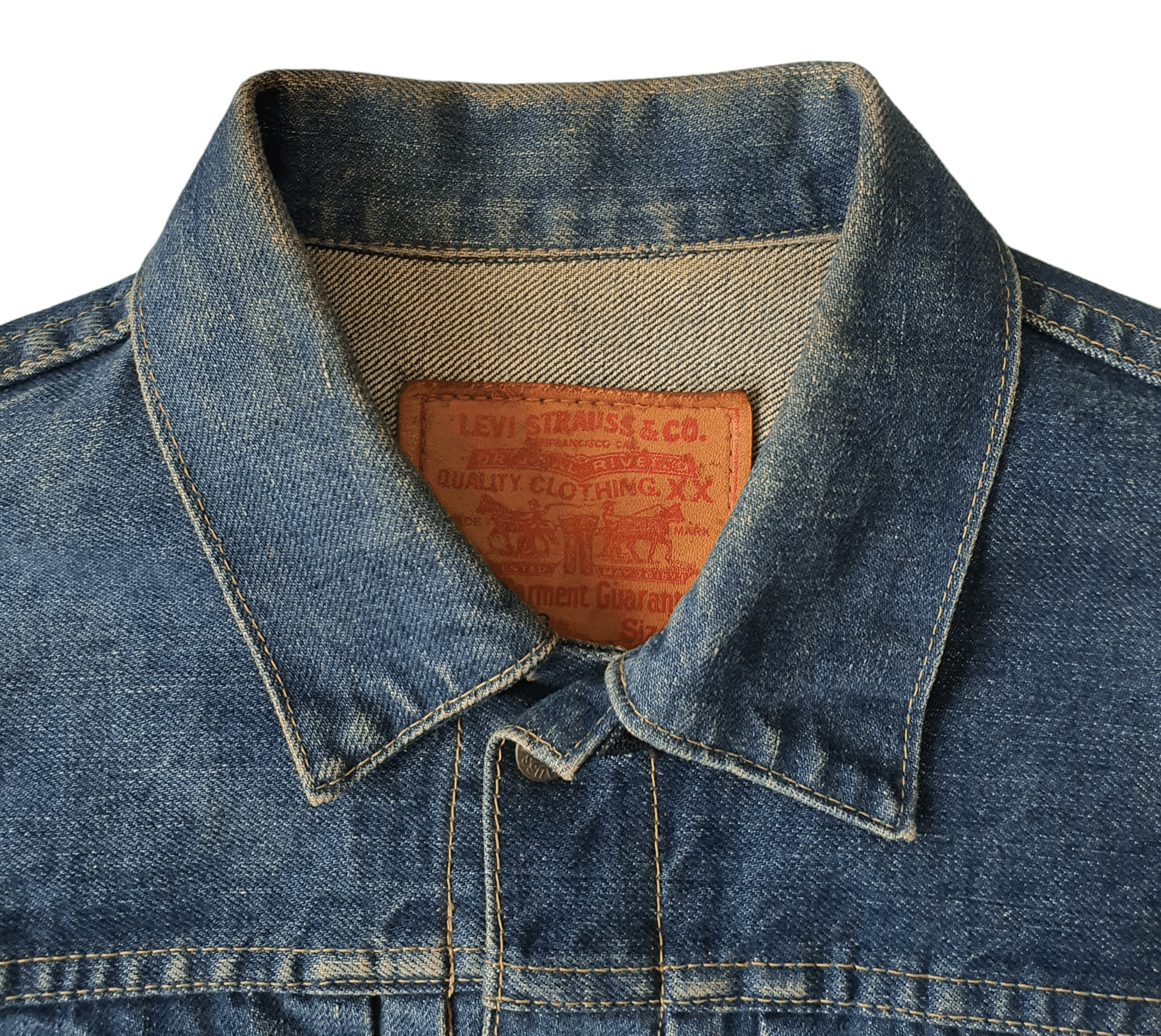 Levi’s 1st 71506 XX 38 LEVI'S Type 1 Big E Denim Trucker Jacket 38/ M 90s 71506 XX