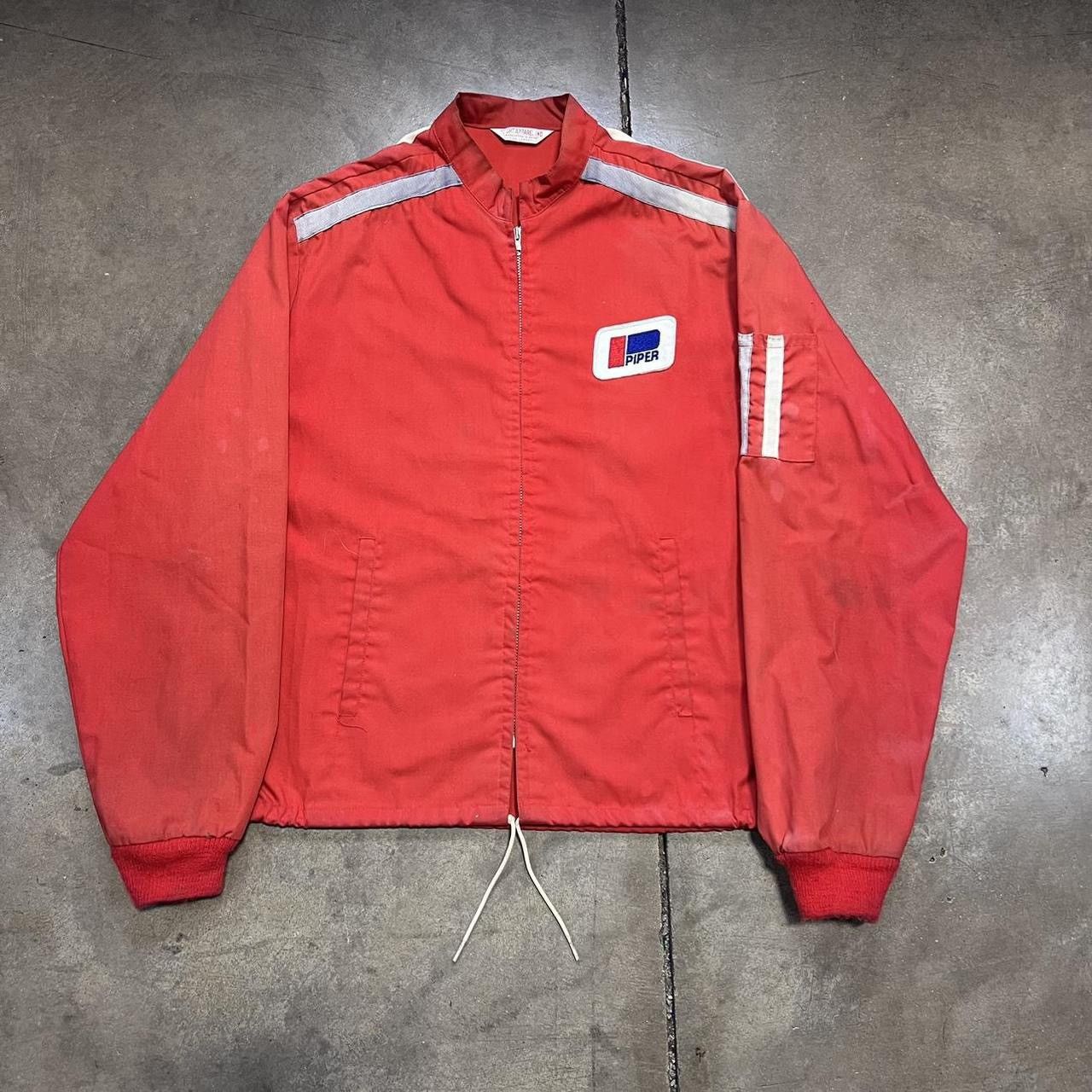 Vintage Vintage 70s Lightweight Zip Up Jacket Red Faded Boxy Talon Size US L / EU 52-54 / 3 - 1 Thumbnail
