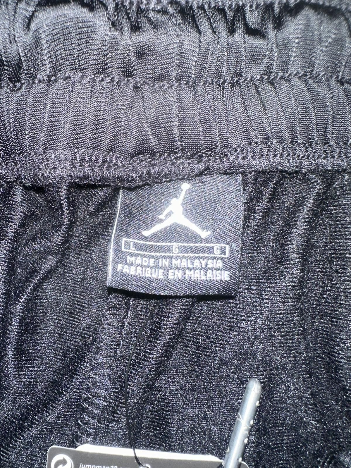 Designer VINTAGE Jordan Polyester Black/White Warm Up Track Pants Sample 2008 Size US 34 / EU 50 - 7 Thumbnail