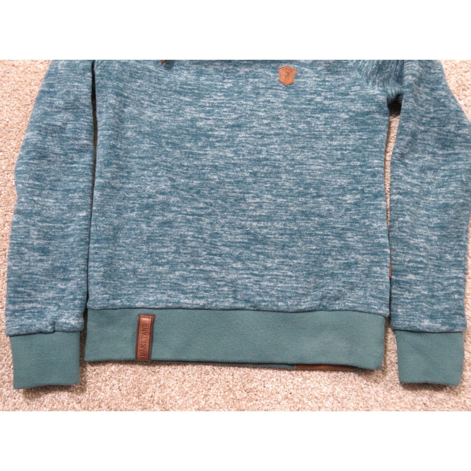 Vintage Naketano Brave New World Women's Long Sleeve Hoodie Pullover Sweatshirt XS Green Cowl Neck Logo Likelihood: Regular Fit, Hooded, Machine Washable Size XS / US 0-2 / IT 36-38 - 2 Thumbnail