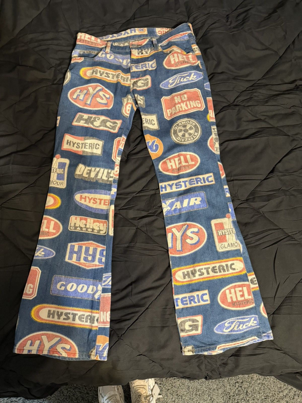 Hysteric Glamour Hysteric Glamour Motor Pattern Flare Denim Size US 28 / EU 44 - 2 Thumbnail