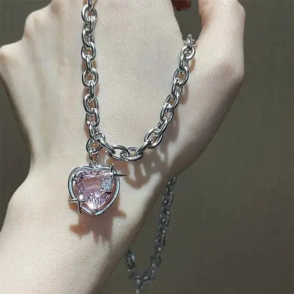 Jewelry Pink Vermiculite Peach Galaxy Necklace Size ONE SIZE - 4 Thumbnail