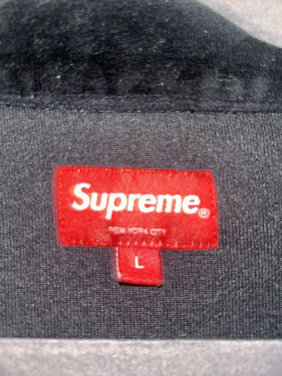 Supreme SUPREME Velour Warm Up Zipper T-shirt Size US L / EU 52-54 / 3 - 4 Thumbnail
