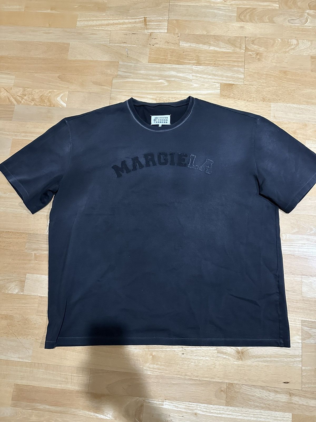 Maison Margiela Distressed Appliqué Logo Cotton T-Shirt | Grailed