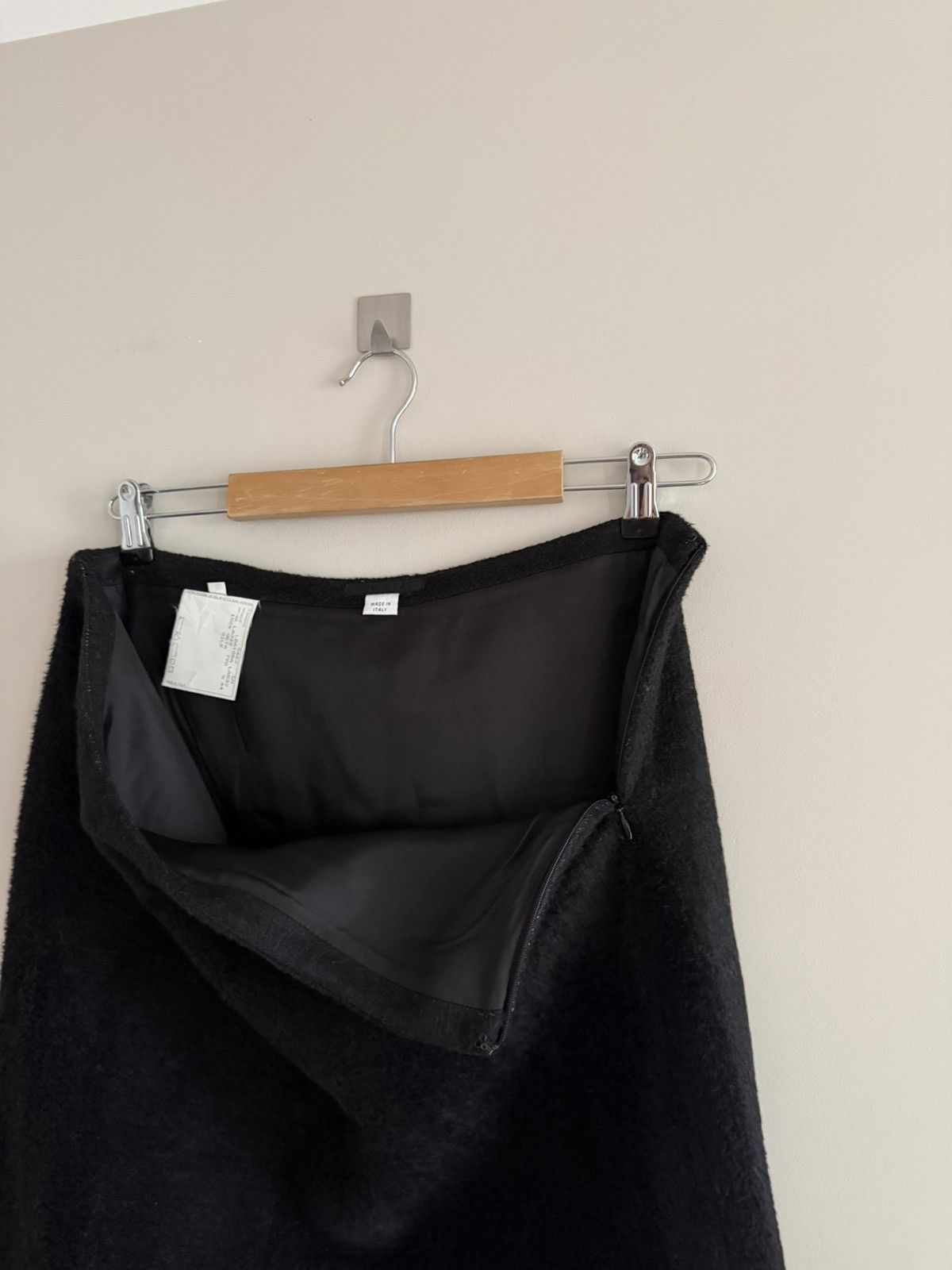 Helmut Lang Vintage 00’s Helmut Lang Archive Black Silk Skirt IT44 Size 30" / US 8 / IT 44 - 5 Thumbnail