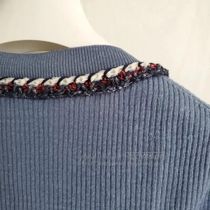 Chanel Chanel Blue Cotton Logo Long Sleeve Pullover . Size S / US 4 / IT 40 - 4 Thumbnail
