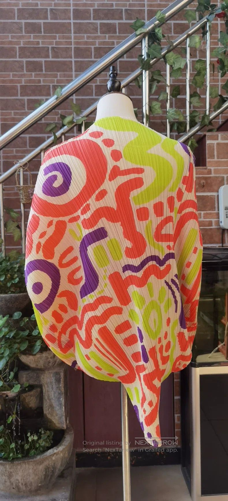 Issey Miyake Issey Miyake Totem Print Round-Hem Top Size XXL / US 16-18 / IT 52-54 - 2 Thumbnail