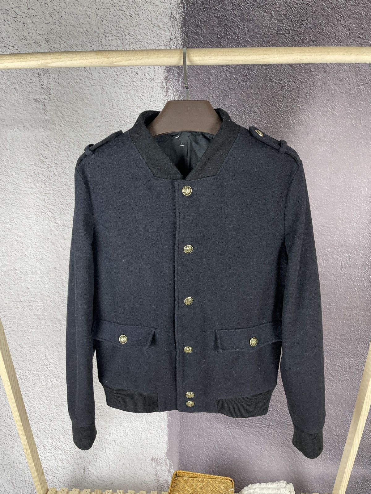 The Kooples The Kooples wool nylon bomber jacket navy/black Size US L / EU 52-54 / 3 - 3 Thumbnail