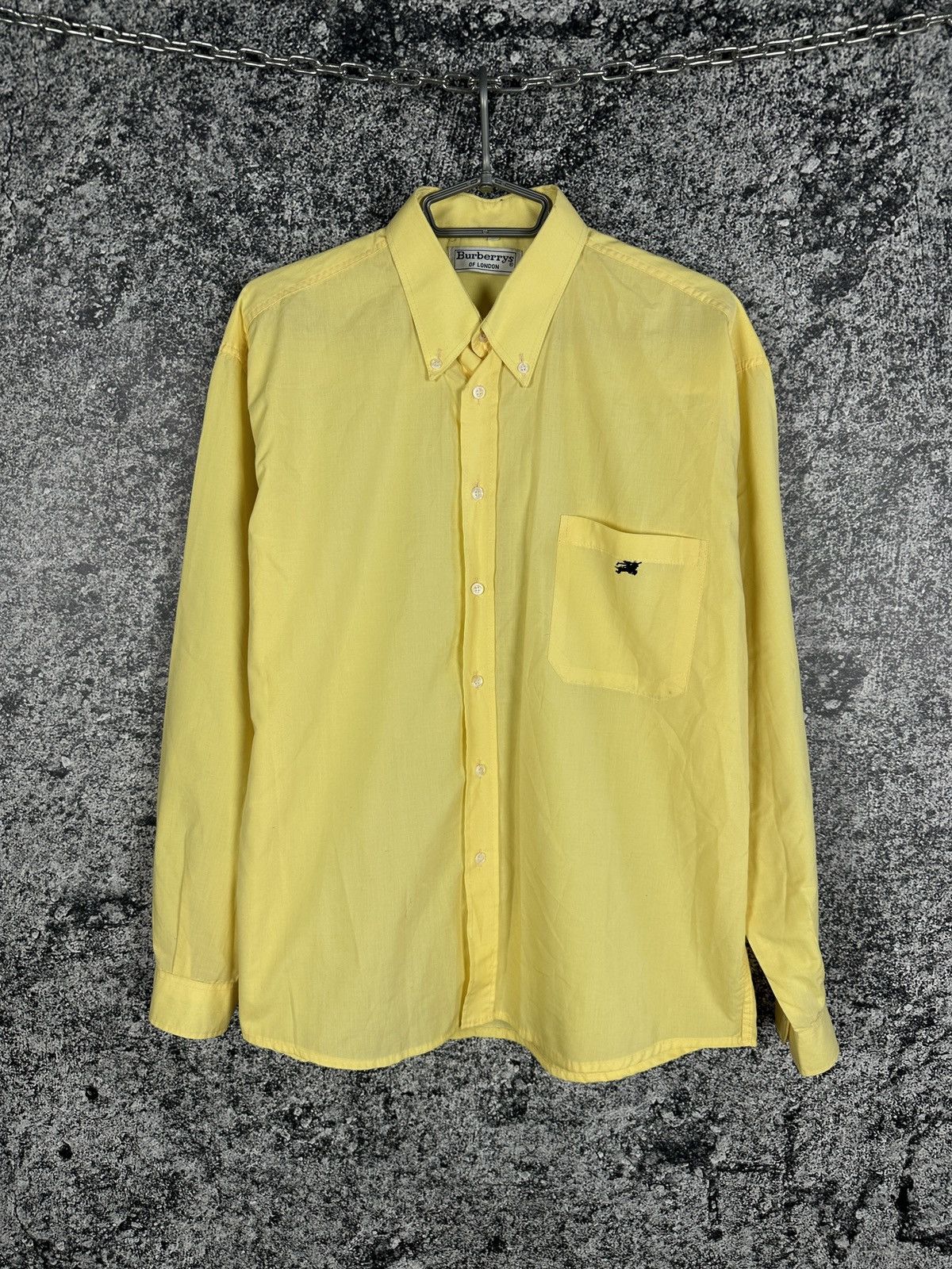 Burberry Vintage 90s Burberry Long Sleeve Shirt Button Up Rare Size L Size US L / EU 52-54 / 3 - 1 Thumbnail