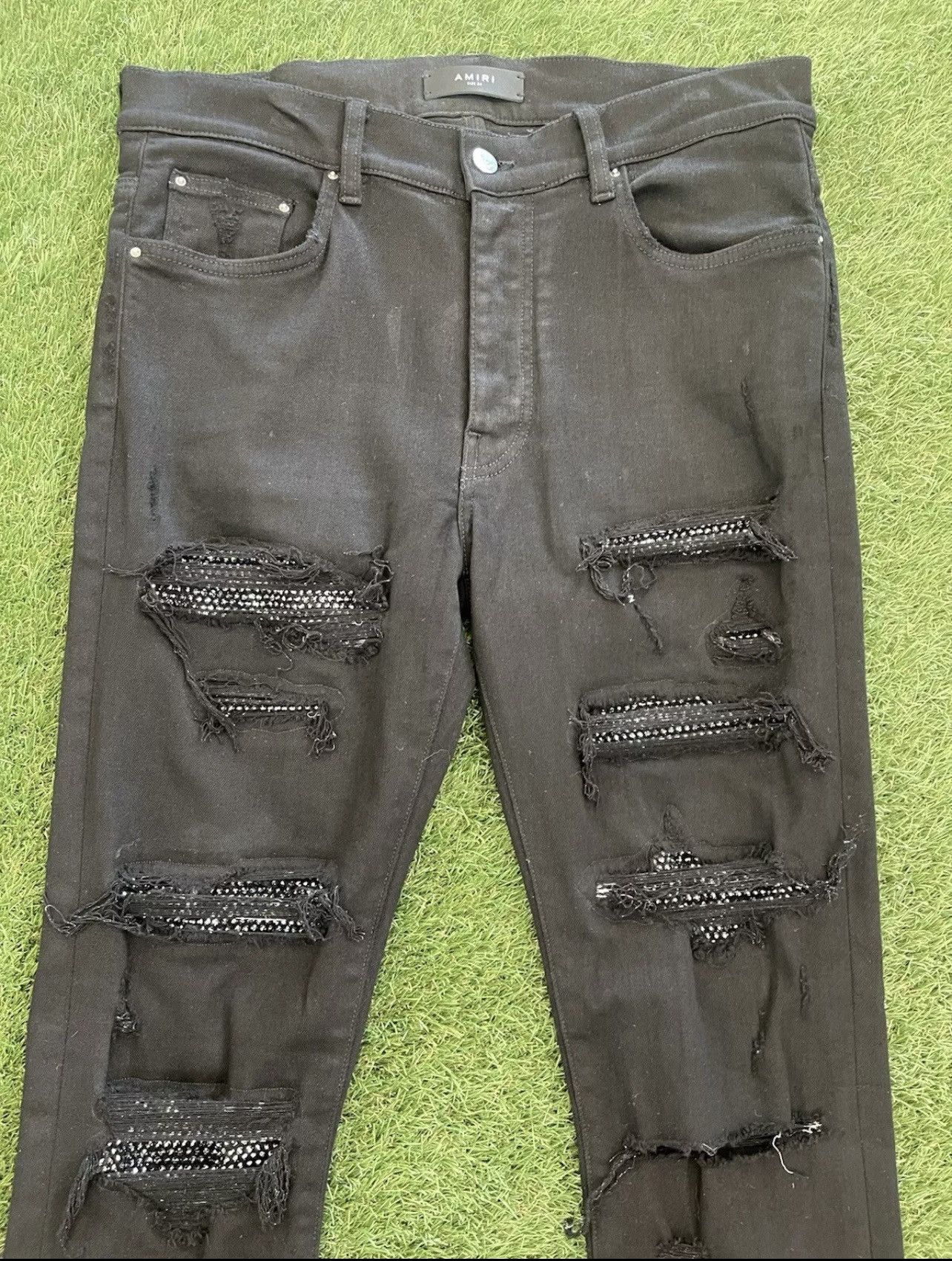 Amiri Size 34 - Amiri Crystal Patches MX1 Skinny Jeans $2,395 Size US 34 / EU 50 - 3 Thumbnail