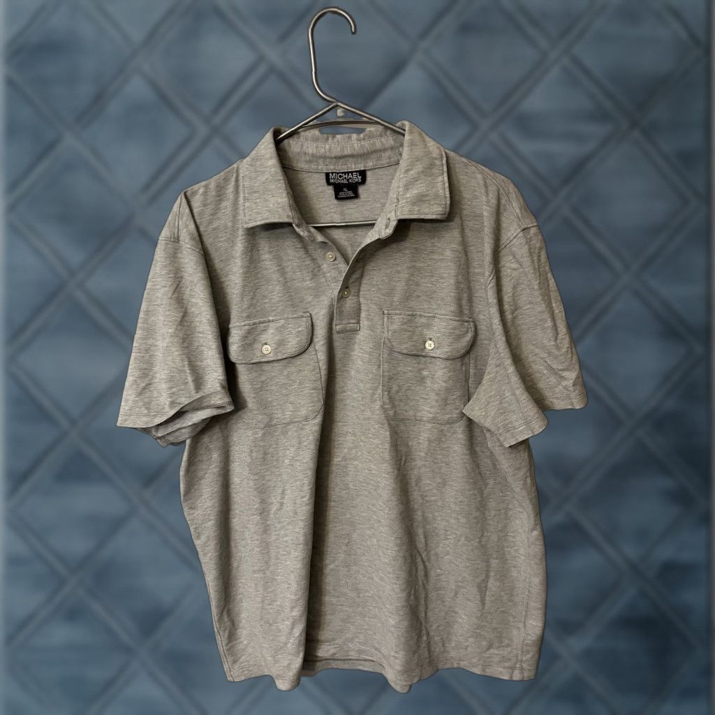 Michael Kors Michael Kors Polo Shirt Mens XL Gray solid Summer Size US XL / EU 56 / 4 - 1 Thumbnail