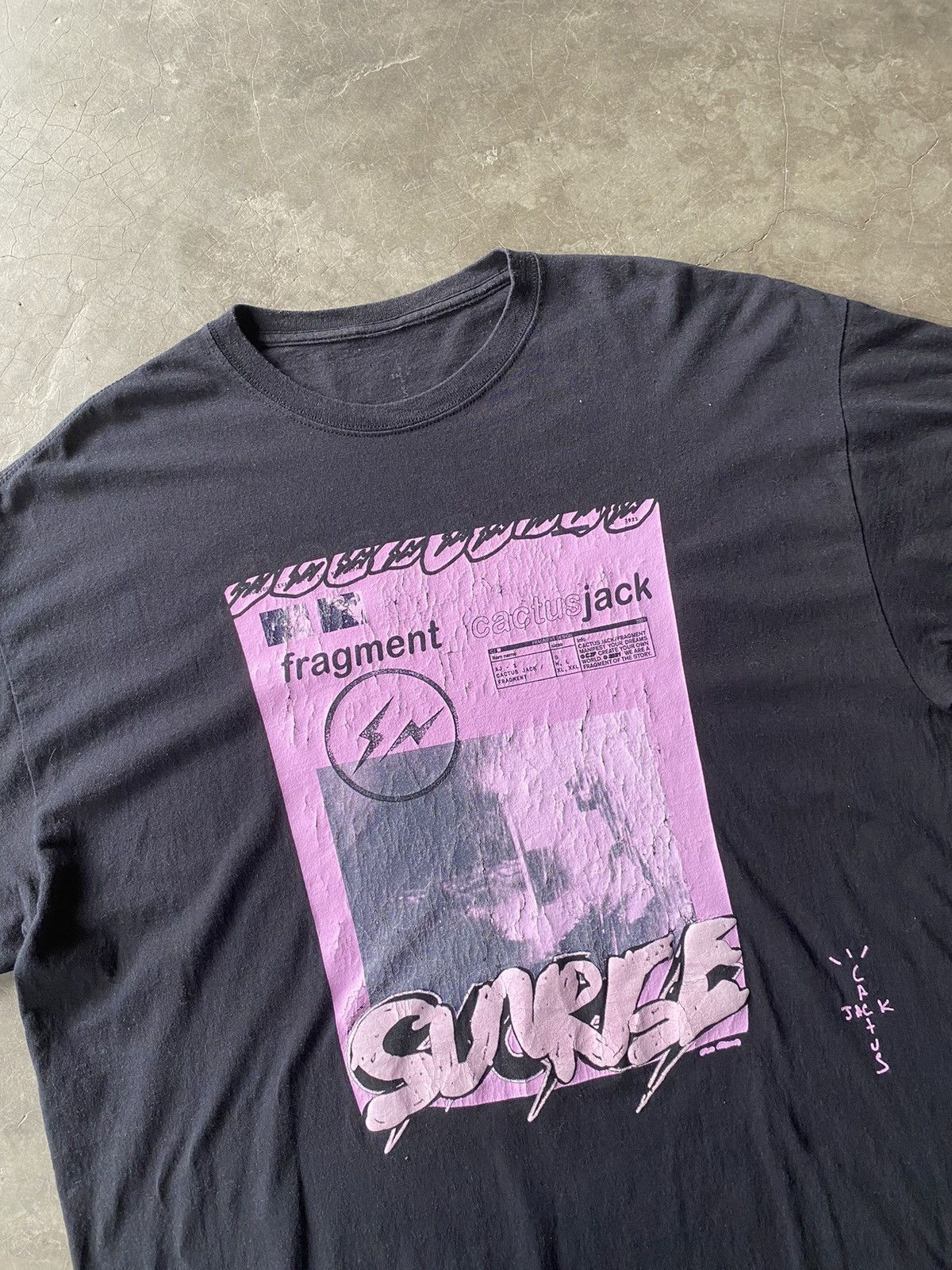 Fragment Design × Nike × Travis Scott Distress Cactus Jack X Fragment T Shirt Size US XL / EU 56 / 4 - 2 Thumbnail