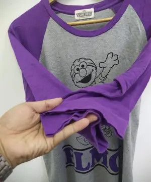Cartoon Network Rare Vintage Sesame Street Elmo Skateboard Raglan 3q Sleeve Size US L / EU 52-54 / 3 - 5 Thumbnail