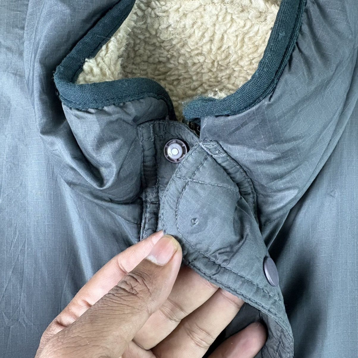 Patagonia × Vintage PATAGONIA '97 Glissade Reversible Pile Jacket,Natural/Ash XL Size US L / EU 52-54 / 3 - 12 Thumbnail