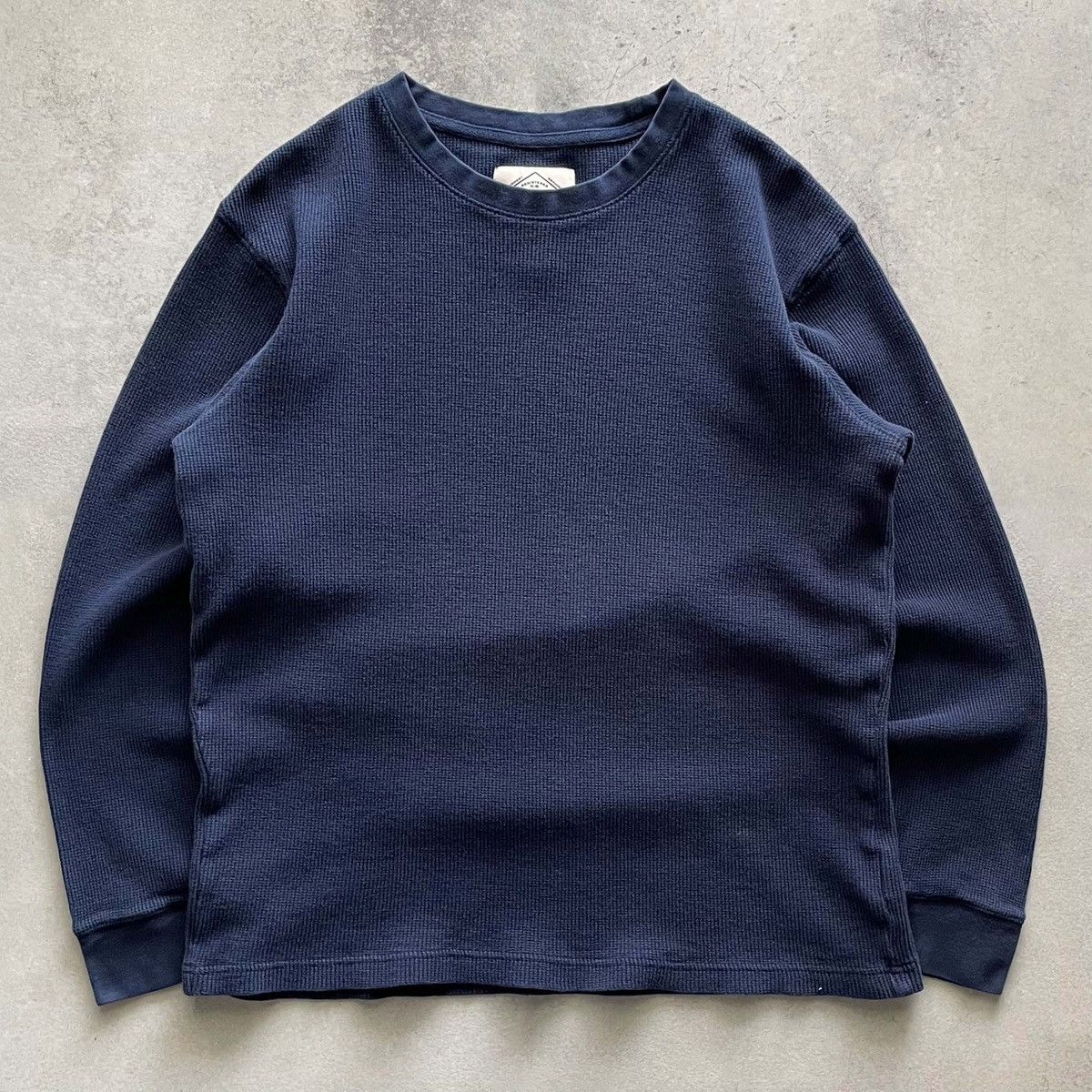 Navy Blue Waffle Knit Dolman Lounge Shirt main image 1