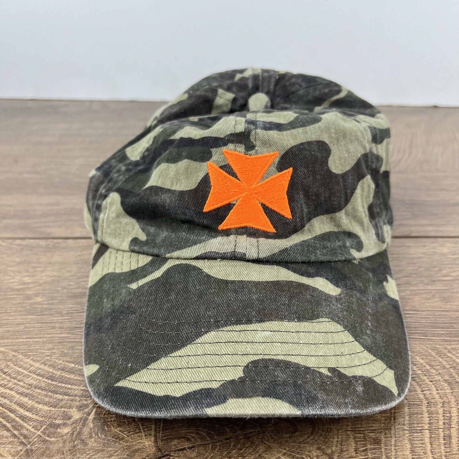 Other Cross Hat Motorcycle Biker Hat Camo Green Hat Adjustable Hat Size ONE SIZE - 5 Thumbnail